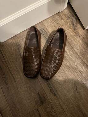 Beverly Hills Polo Club Men's Brown Woven Driving Loafers